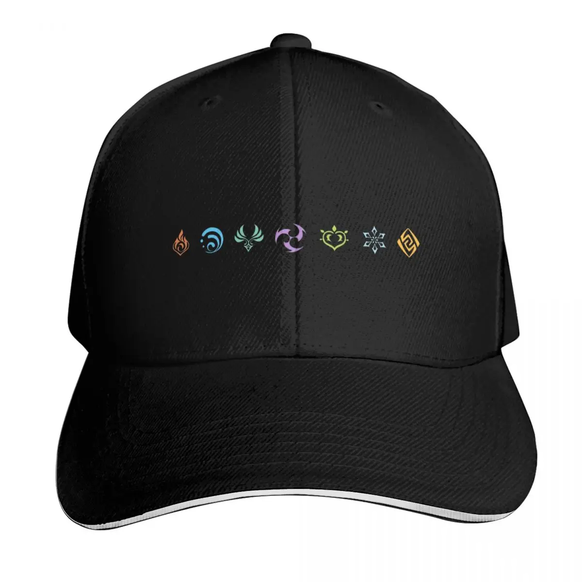 Genshin Elements Baseball Cap Strapback Dad Hat Six Panel Structured Crown Sun Protection UPF 50+