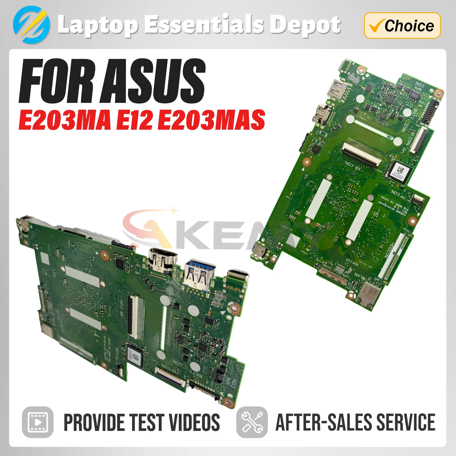 E203MA MAINboard For ASUS VIVOBOOK E12 E203MAS REV 2.0 Laptop Motherboard with N3350 N4000 N4200 N5000 CPU 2G/4G-RAMOK 100% Test