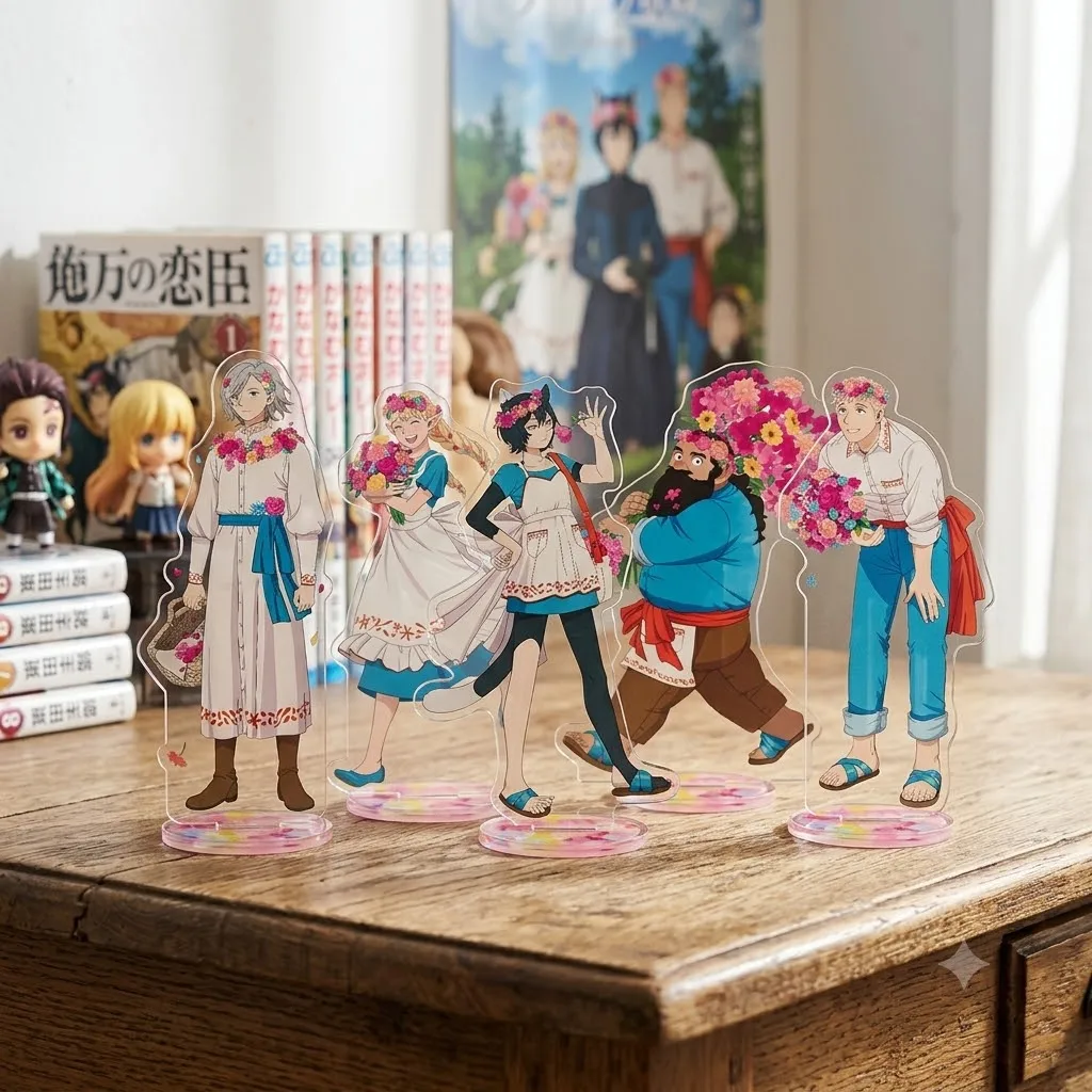 Delicious in Dungeon Anime Acrylic Stand & Keychain Pendant, Fans Birthday Gift, Hot Yofukashi no Uta Anime Merchandise