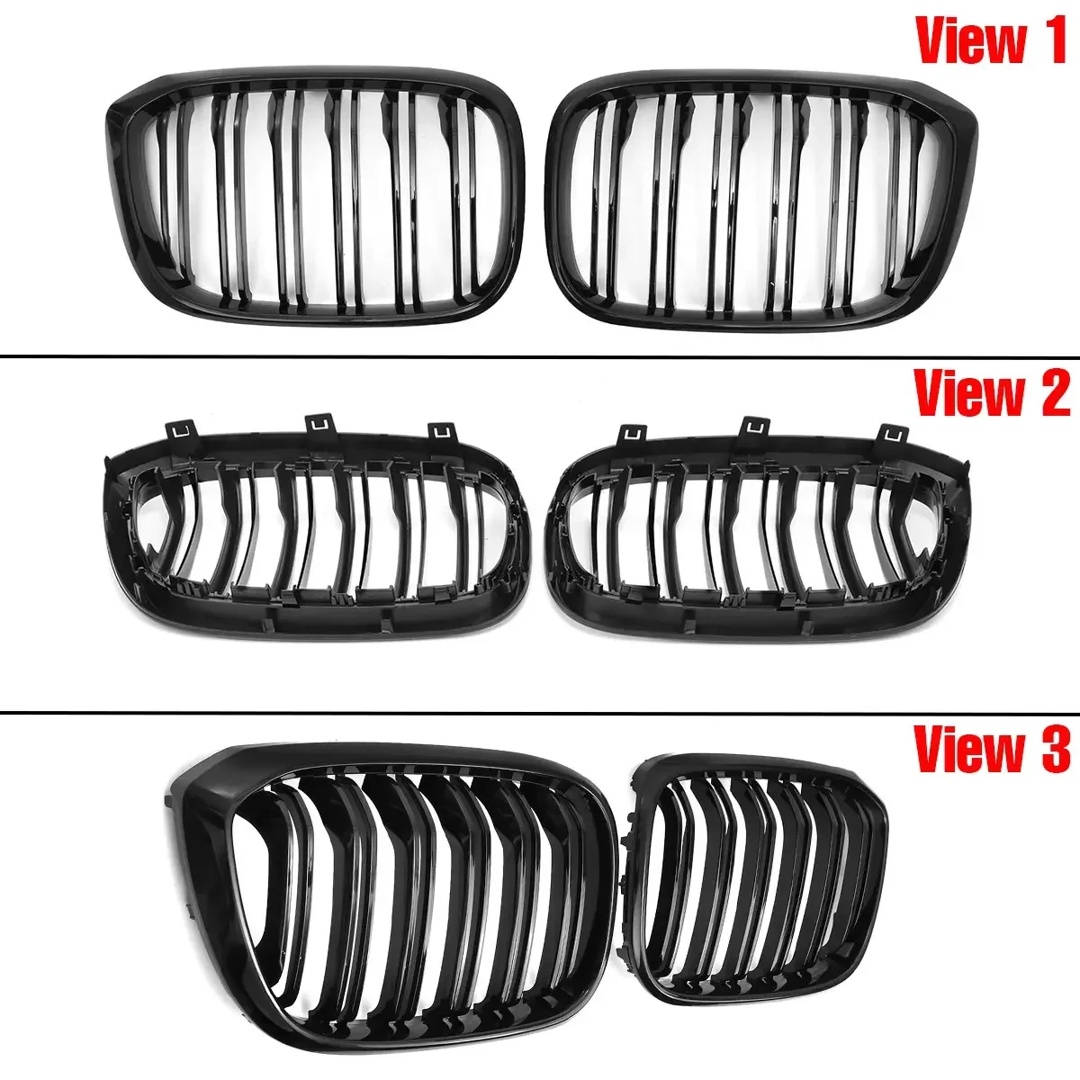 Glossy Black Car Front Kidney Replacement Grille Grill For BMW G01 G08 X3 G02 X4 2018-2022 Front Grille Racing Grills