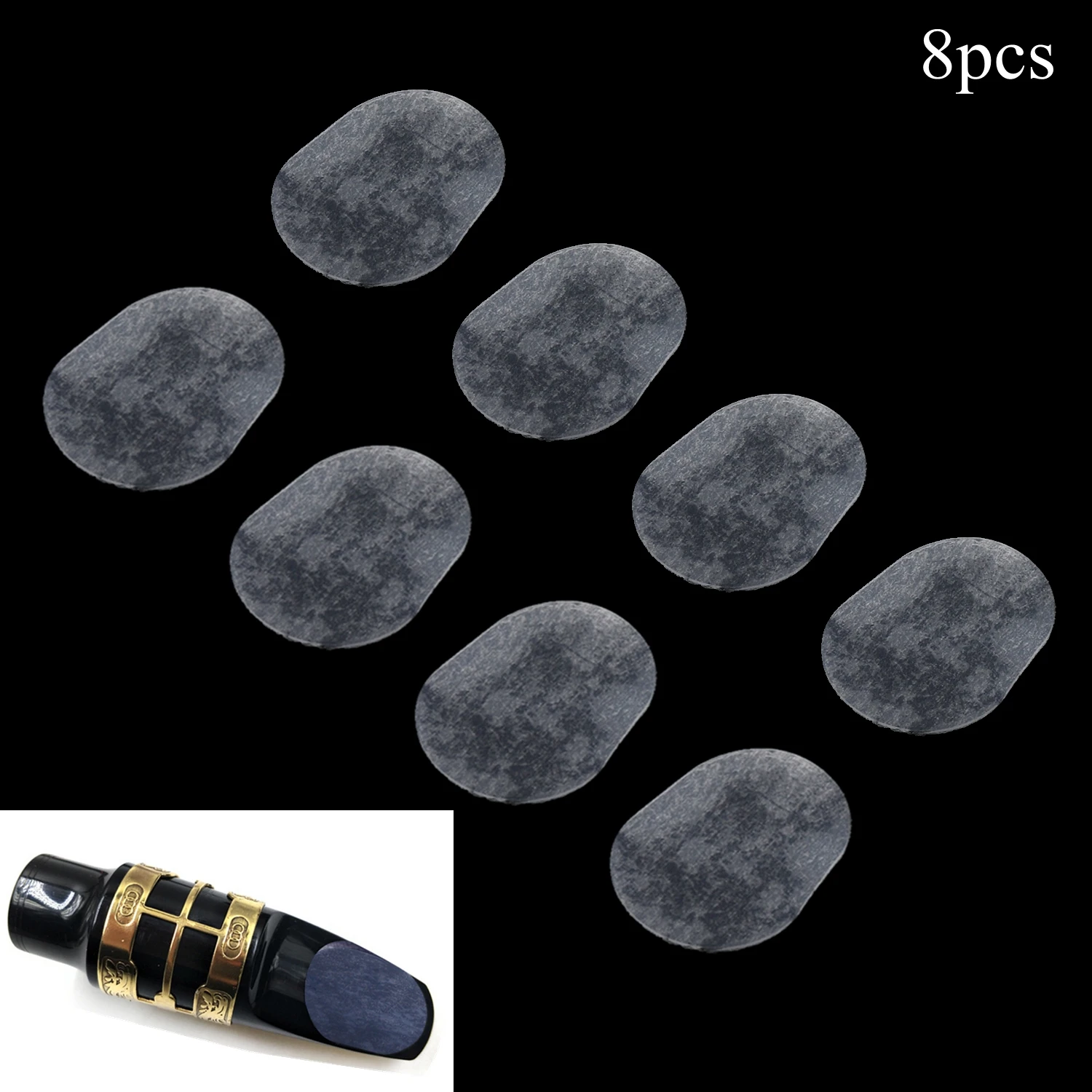 8pcs/ Silicone 0.5mm Alto Tenor Soprano Saxophone Clarinet Mouthpiece White Cushions Woodwind Instruments