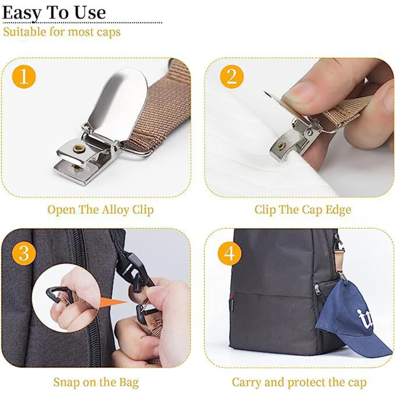 Hat Clip Portable Outdoor Travel Straw Hat Companion Bag Clip Multi-purpose Outdoor Glove Organizer