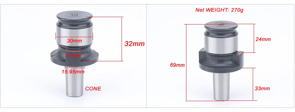 YOUSAILING B16-GT24 30mm Drill Chuck Adapter Tapping Machine Parts Connector