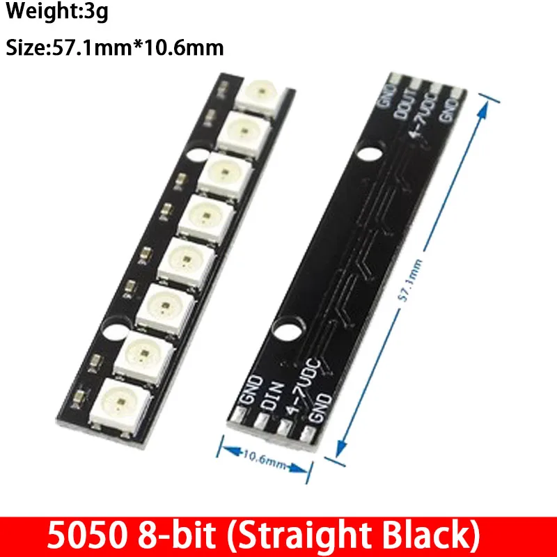 8 channel WS2812 5050 RGB LED lights built-in full color-driven development board