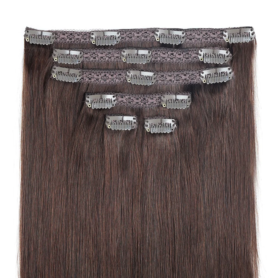 Grampo em extensões de cabelo cabelo humano 70g remy grampo de cabelo reto ins extensões de cabelo 100% não processado cabeça cheia cabelo brasileiro