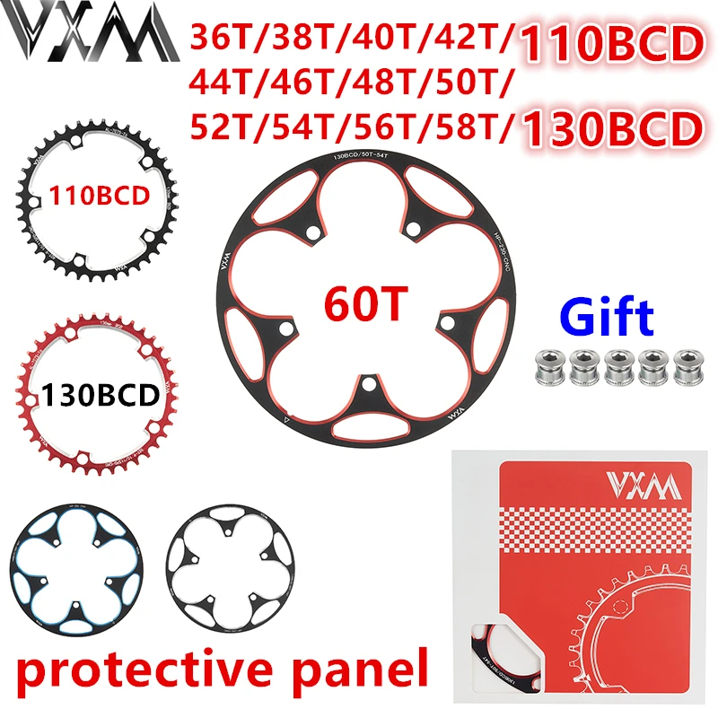 

VXM-110BCD&130BCD Mtb Bike Wide and Narrow Chainring Sprocket Star Ring 38T-60T Professional Design for Shimano Ultra Ligh set