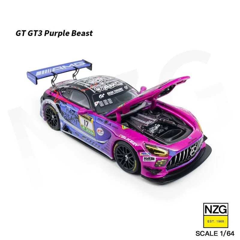 KILO Works x NZG 1:64 GT3 #17 Purple Beast Diecast Model Car