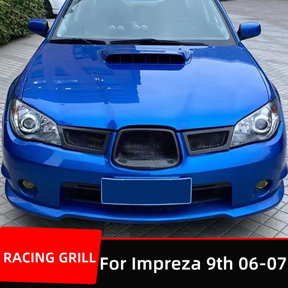 

For Subaru Impreza 9th 2006 2007 WRX STI Front Bumper Lower Mesh Grill Grille Cover Trim Matt Black White Carbon Exterior Tuning