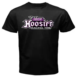 HOOSIER RACING logo Men's Black T-Shirt Size S to 3XL