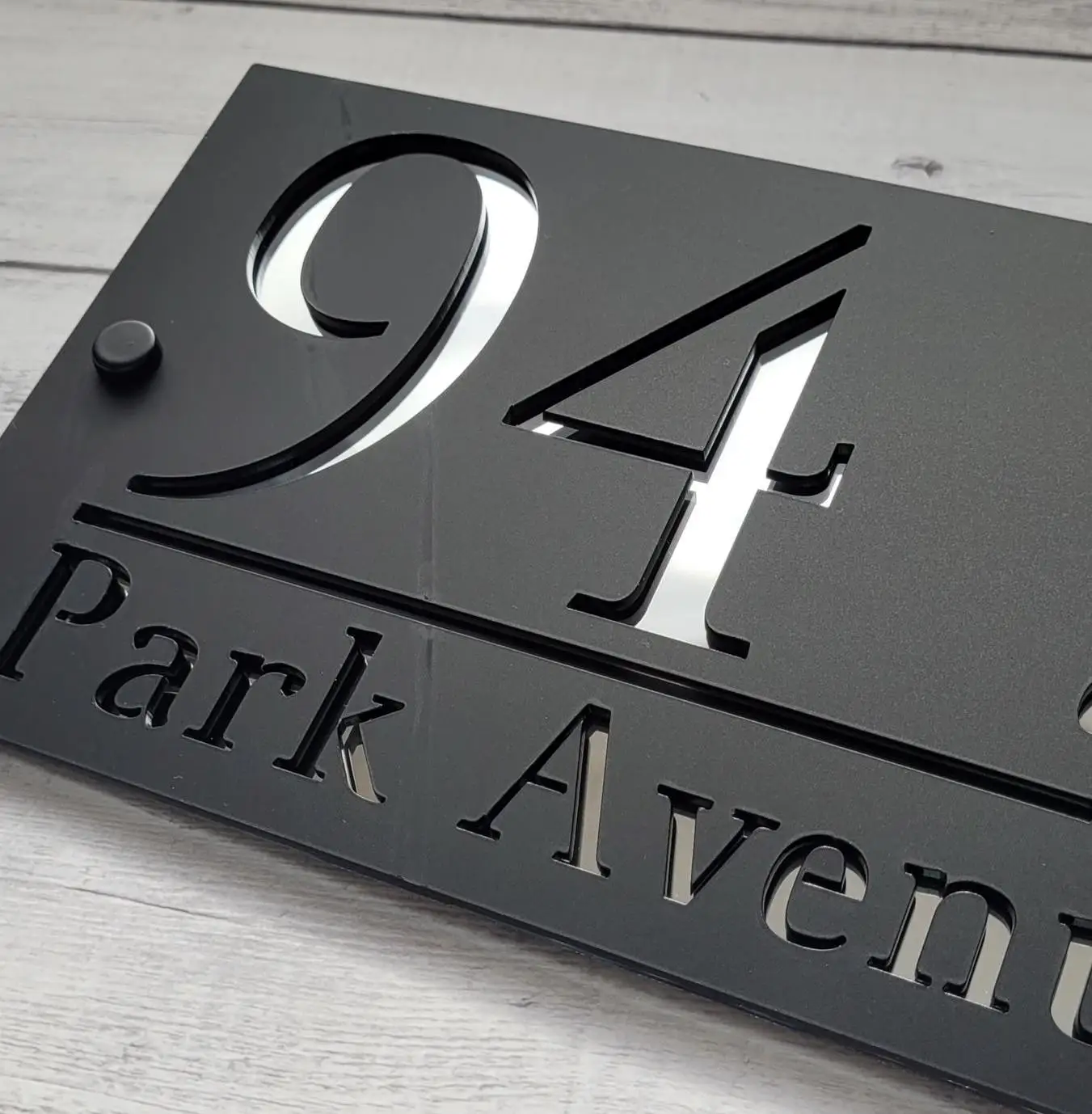 House Address Numbers Modern House Sign Personalized Custom House Number Dog House Signs Door Rectangle 3D Number Plaques