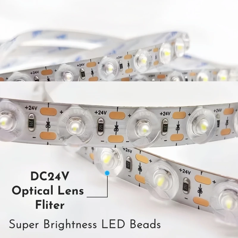 DC24V Flexible LED Backlight Strip Module For Ceiling Light Source With Optical Lens Fliter DIY Replaceable Bar LED Strip Lights