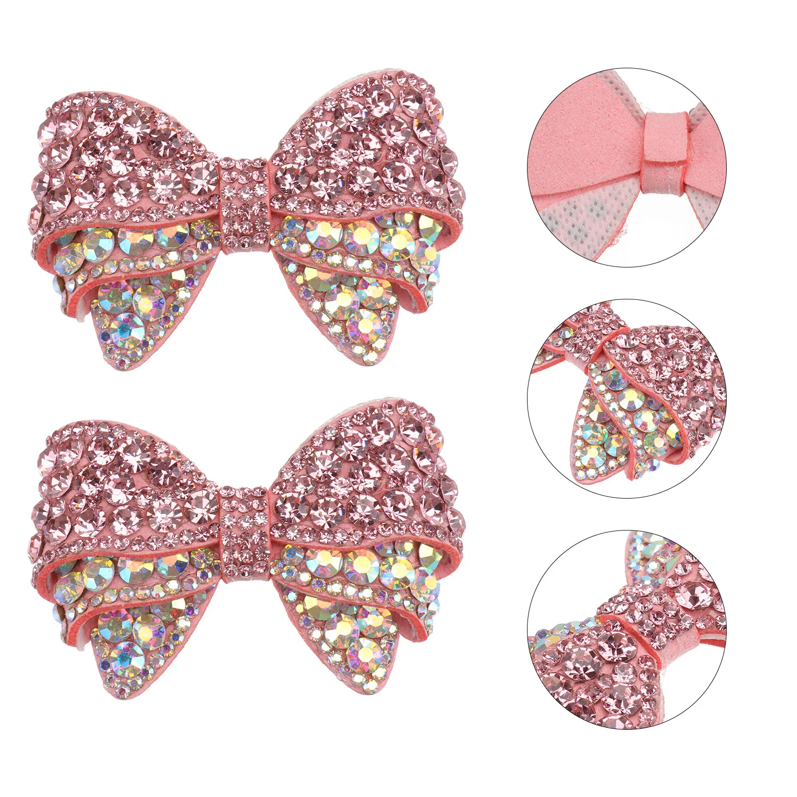 

1 Pair Rhinestone Bowknot Shoe Ornaments Decorative Accessories For Wedding Shoes Bags Hand Sewing Materials Creative