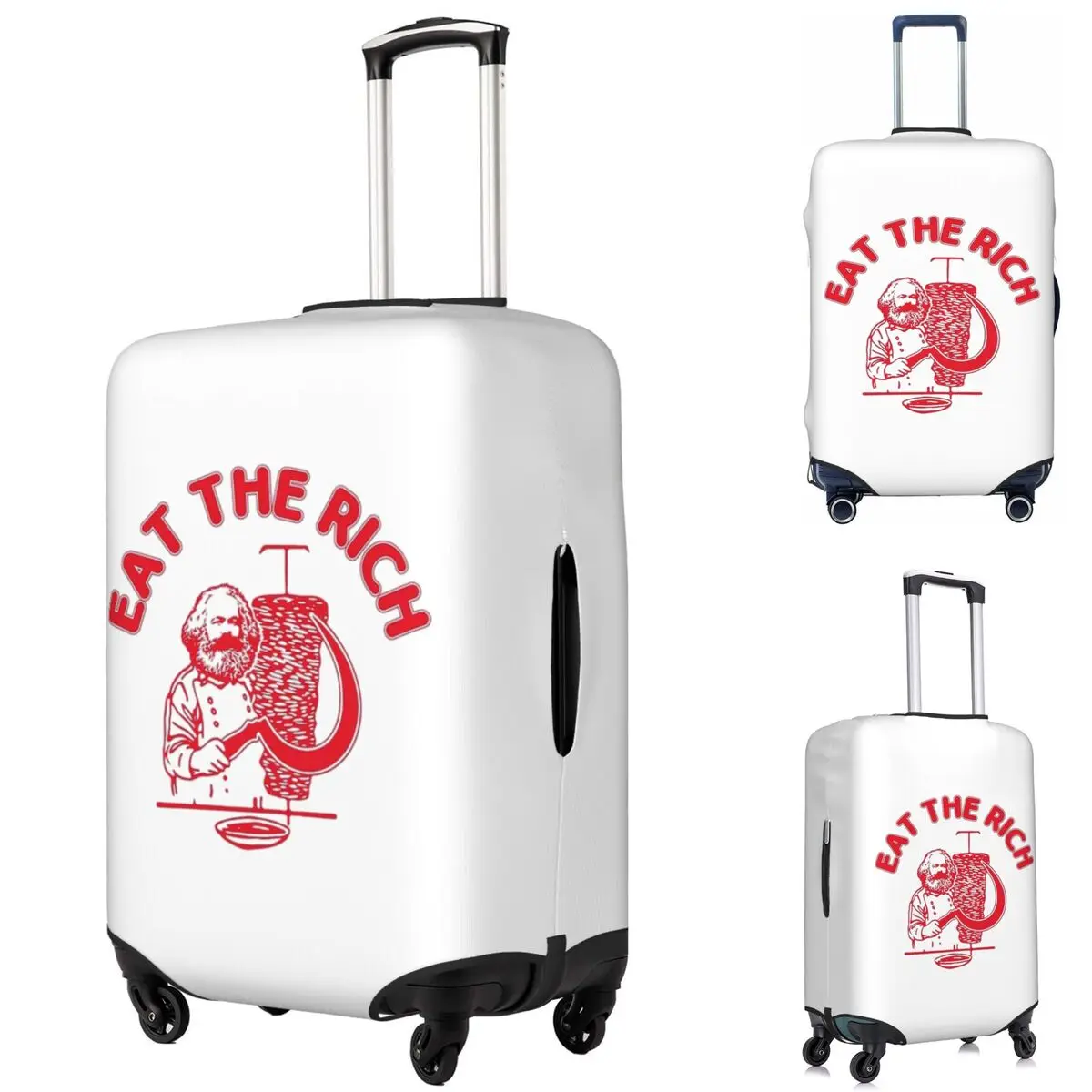 

Doner Kebab Suitcase Cover Protection Elastic Travel Luggage Protector Covers for 18-32 Inch