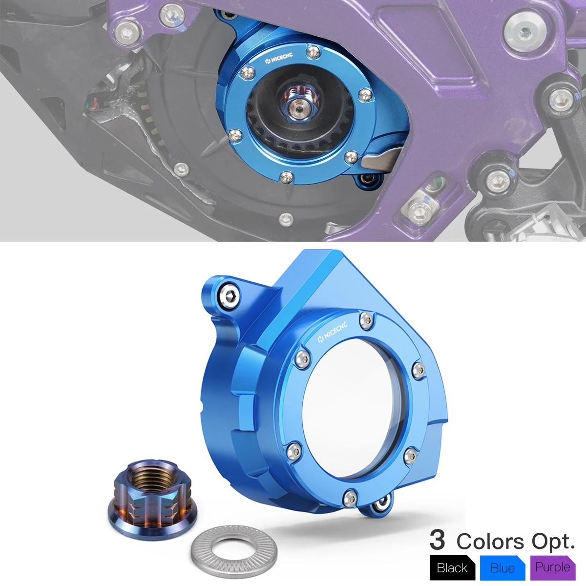 

NICECNC основной ремень, гайка, винт, защита шкива двигателя для Sur-ron Surron Light Bee X S L1E Segway X160 X260