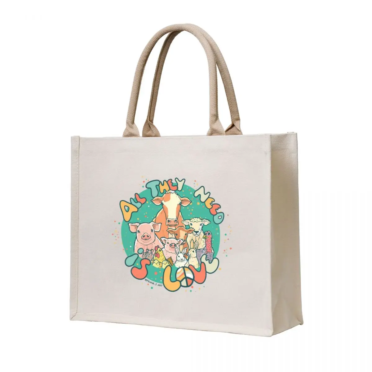 

All they need is love Tote Bag ecological bags shopping cart bags Women's bag shoping bag