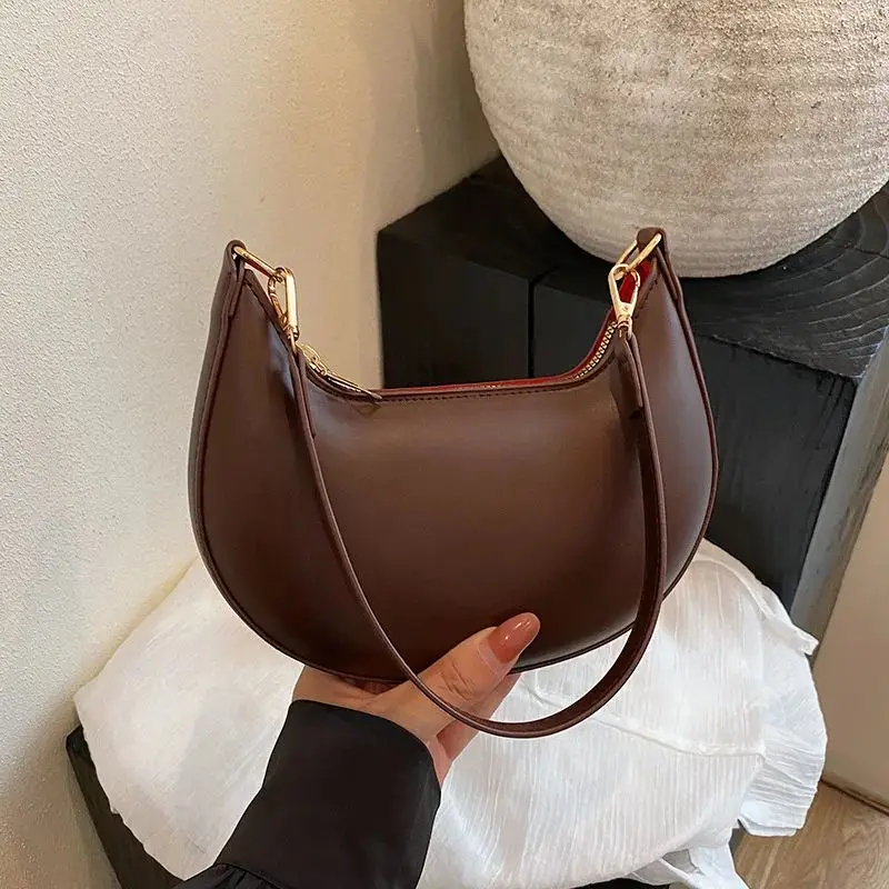 

Women's Bag Shoulder Bags Women Moon-shaped Baseball NEW Fashion Luxury Women's Single Shoulder Bag