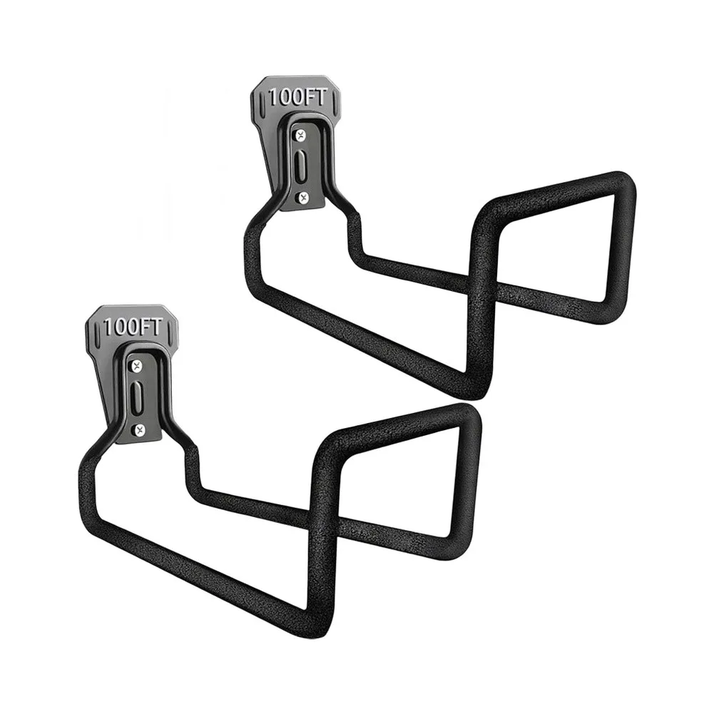 Wall Mounted Garden Hose Holder Metal Water Pipe Support Rack For Yard Garage Outdoor Tools Extension Cords Storage Organizer