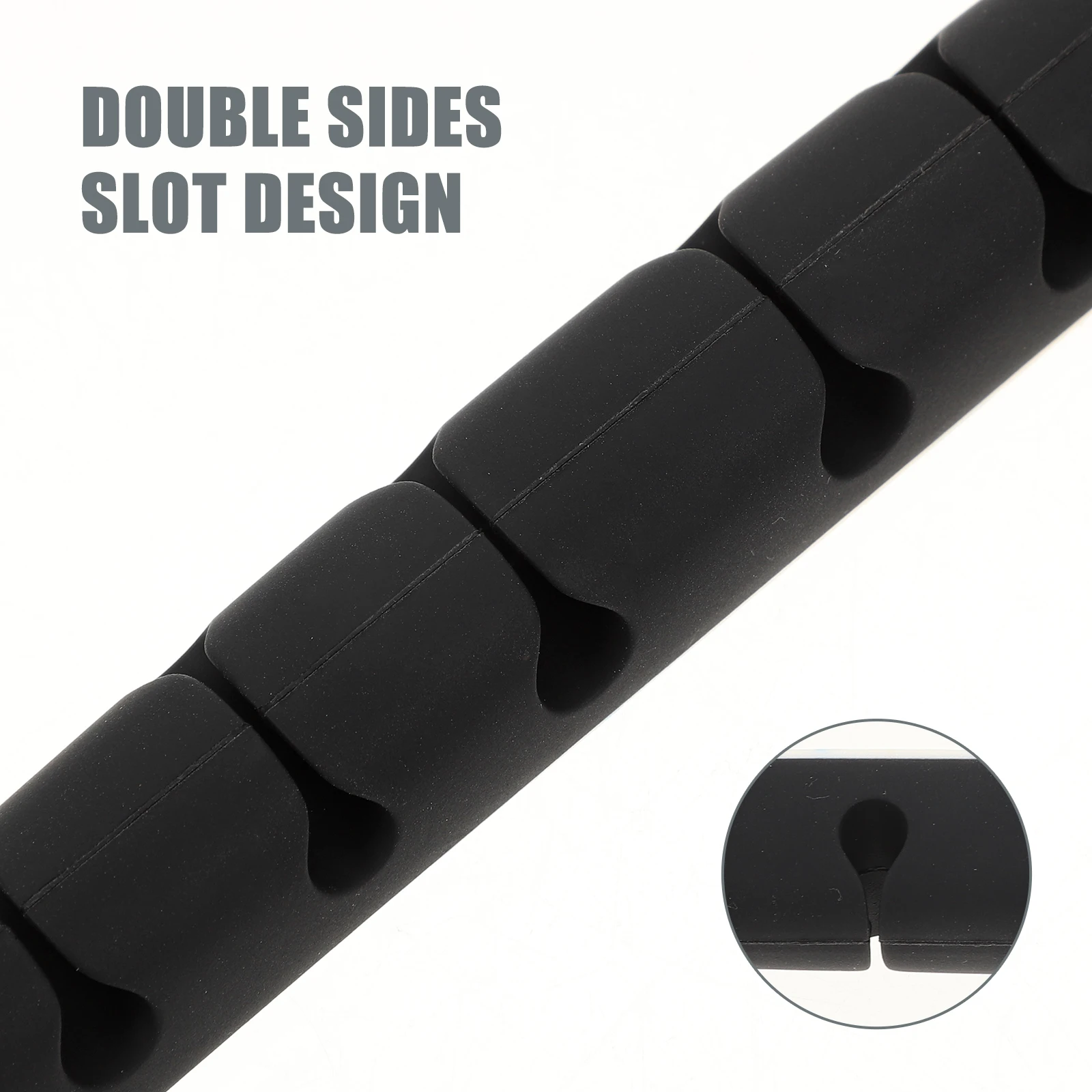 

2Pcs Desktop Cable ganizer Wire Clips 7mm Cord Keeper Silica Gel Adhesive USB Electric Clamps Management Under Desk Holder