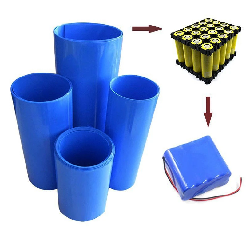 Heat Shrinkable Tube for 18650 lithium Battery- Insulated PVC Blue Shrink Film, 1KG Insulation Sleeve