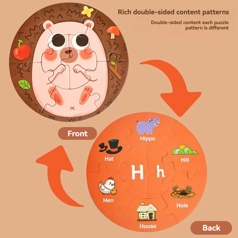 Fun Matching Puzzle Game – Large Round Pieces for Kids, Parent-Child Interactive Play & Focus Training, Christmas Gift