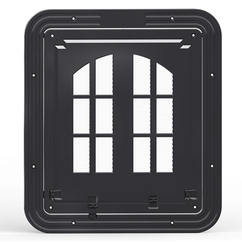 Große Hundesign-Türklappe zum Öffnen der Hundetür für die Sichtschutztür mit 4 Einstiegsmöglichkeiten, selbstschließende Haustier-Screen-Tür für Hunde und Katzen – Detail 4