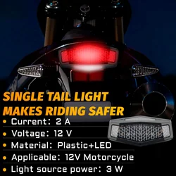 Motorcycle LED Taillights Turn Signals Light Rear Brake Stop Tail Lamp License Lamp for Harley Suzuki BMW Honda ATV Taillight
