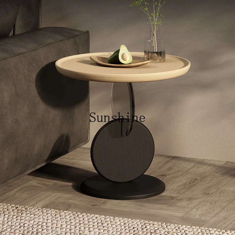 Modern light luxury sofa high-end suspended coffee table minimalist table