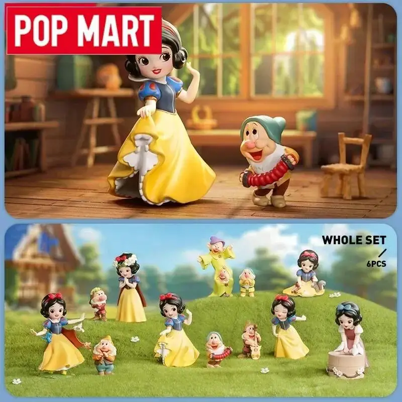 

POP MART Disney Белоснежка, классическая серия, таинственная коробка, слепая коробка, милая игрушка, кукла, фигурка, сюрприз, милая модель, подарок на день рождения