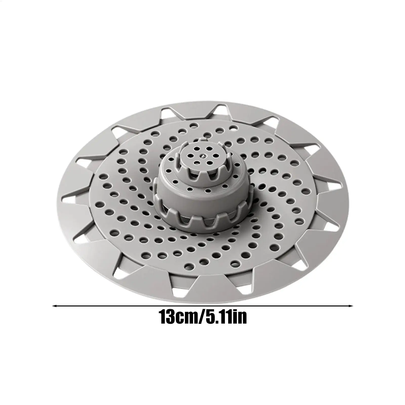 Silicone Drain Strainer Hair Catcher Non-Slip Shower Drain Cover Easy Clean Sink Filter for Bathroom Kitchen Bathtub Anti-Clog - view 6