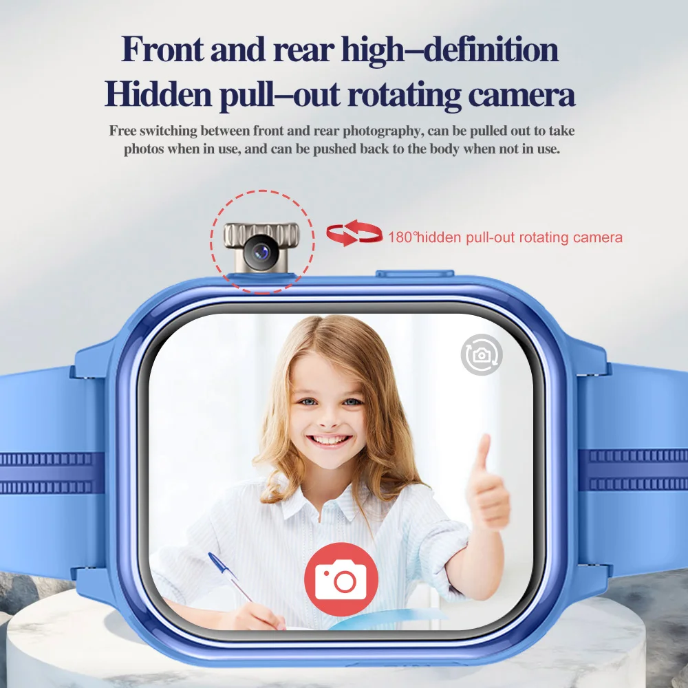 Wonlex 4G Smart Watch Kids KT39 Rotation Camera 1+16GB Memory GPS Real-time Location Video Call Waterproof Children Smartwatch