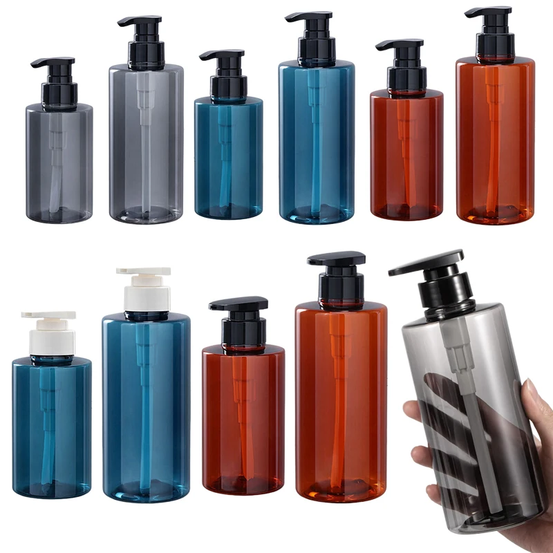 2 個 300 ミリリットル/500 ミリリットル空のプラスチックポンプボトルシャンプー詰め替えボトルポンプ容器液体シャンプーシャワージェルコンディショナー