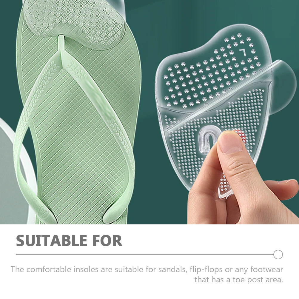 

Anti-Slip Pads Silicone Gel Forefoot Cushion Inserts Sandals Insoles for Women Metatarsal Ball of Foot Pain Relief Toe