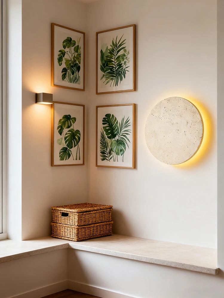 LED-Wandleuchte aus Naturstein für Flur, Schlafzimmer, Nachttischlampe, Gang, Treppe, Heimdekoration, Beleuchtung, gelbe Travertin-Wandleuchte