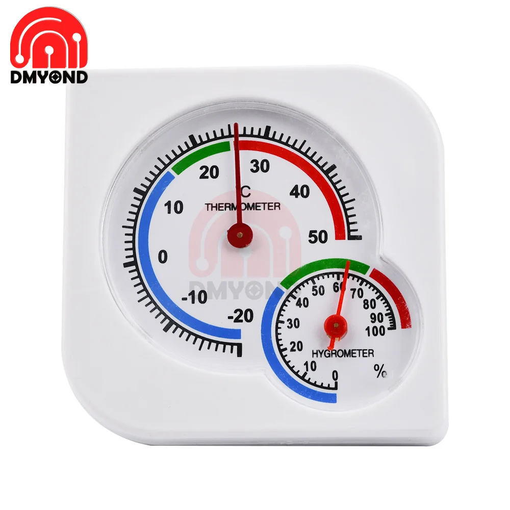 2 In 1 Mini Wet Hygrometer Humidity Thermometer Mechanical Homeuse Indoor Outdoor Calabash Type Desk Temperature Hygrometer