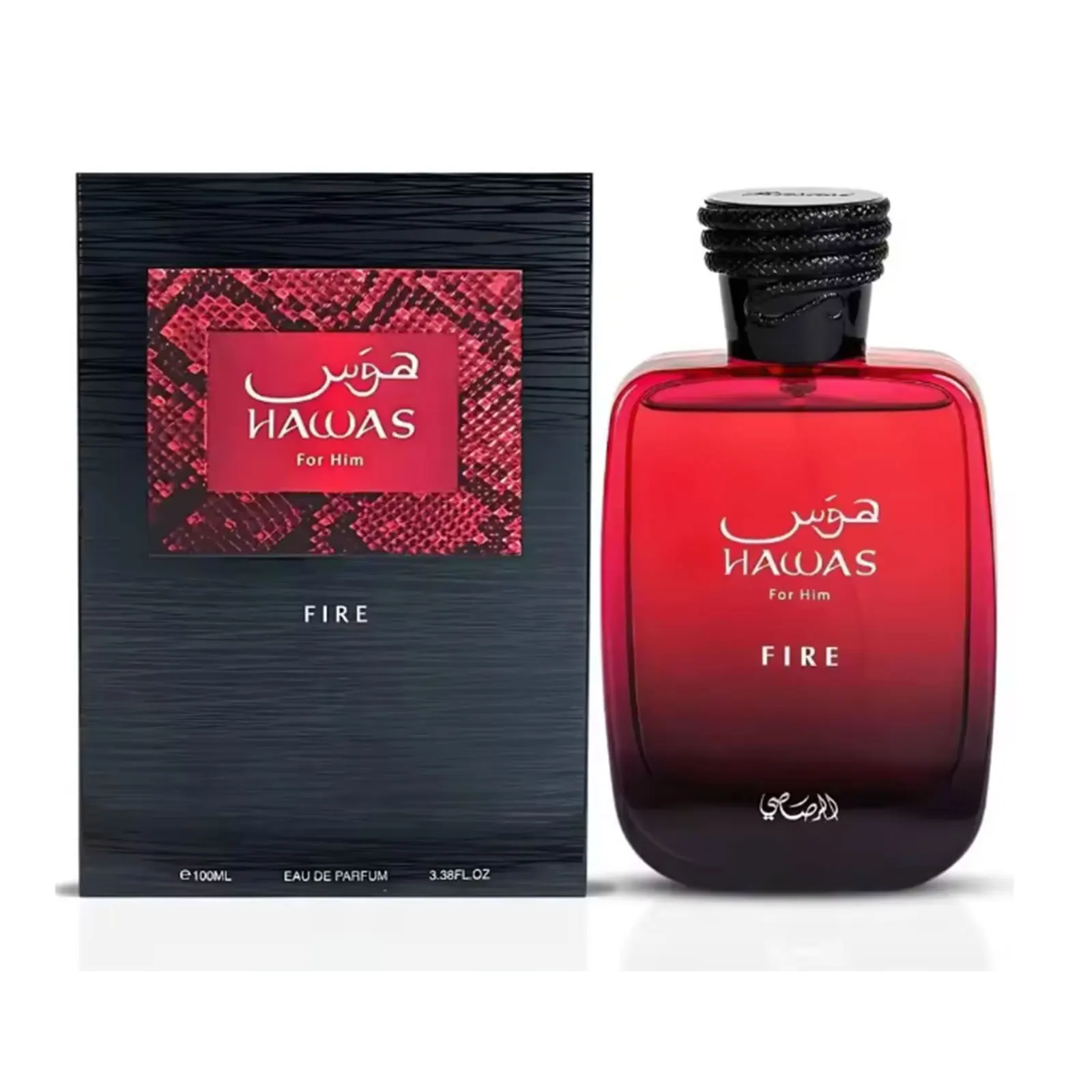 RASASI Hawas Fire Eau De Parfum Spray 100 مل (3.4 أونصة) - عطر عربي جريئة تدوم طويلاً للرجال مع جوهر ناري #2