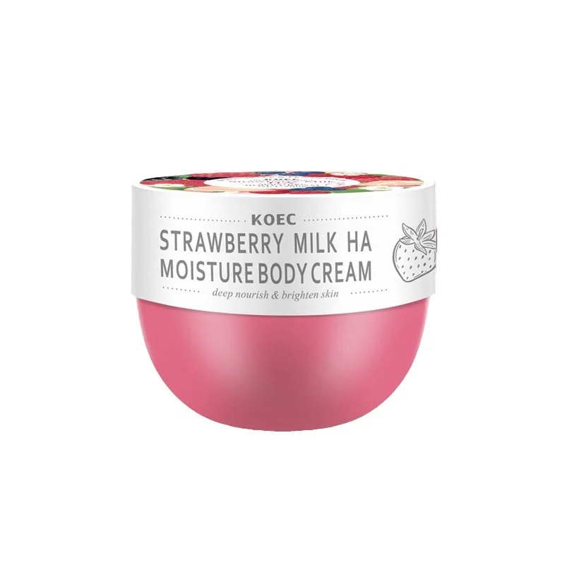 200g Strawberry Milk Body Moisturizing Firming Cream For Chicken Skin Lighten Melanin Hydrating Nourishing Brighten Care Lotion