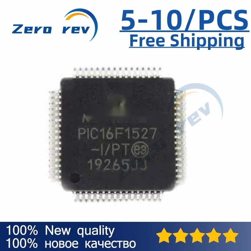 

5-10Pcs 100% New Free Shipping 16F19197 PIC16F19197-I/PT 16F19196 PIC16F19196-I/PT PIC16F1527-I/PT TQFP-64