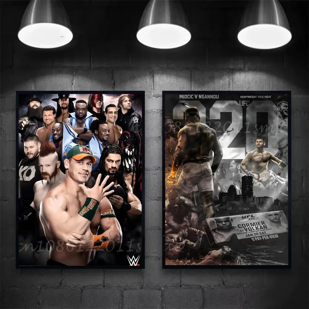 1 قطعة ملصق W-Wwe رائع ذاتي اللصق فني مقاوم للماء ورق ملصق مقهى بار ديكور جدران الغرفة