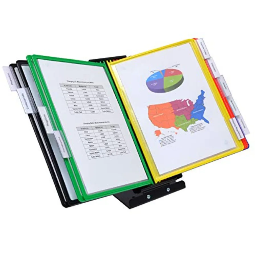 

SwitchFile Reference Organizer Displays Both Landscape or Portrait Documents Desk or Wall Mount Featuring 10 EZ-Load to Hold 20