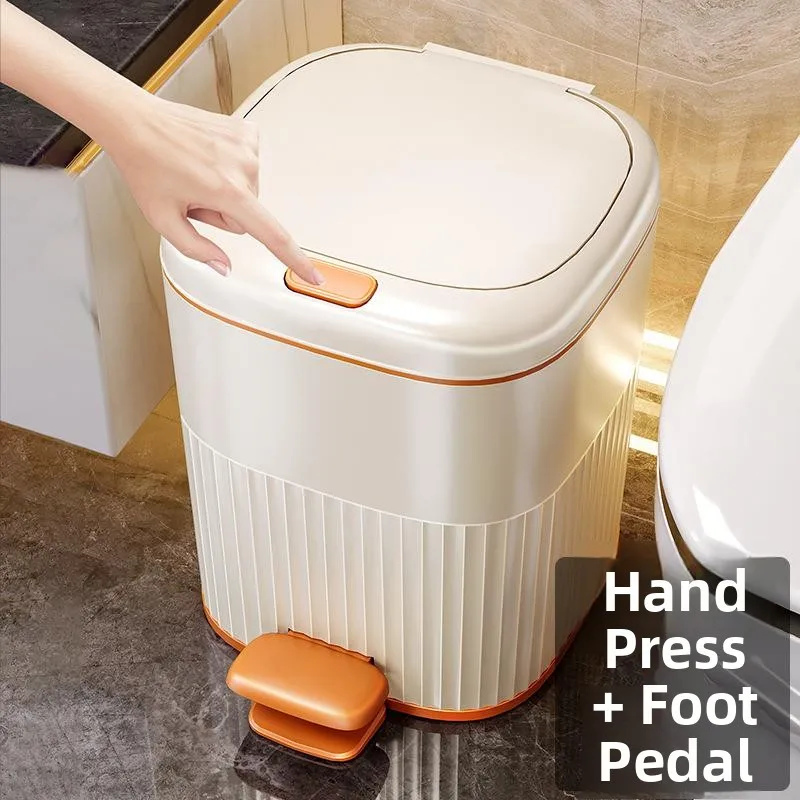

Кухонное мусорное ведро с педалью, большой емкости, пластиковое, для дома, ванной комнаты, гостиной, с крышкой, напольное, для отходов/бумаги