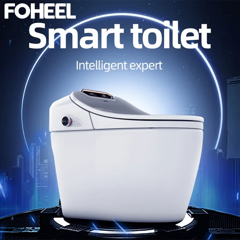 One-Piece Intelligent Toilet Elongated Remote Controlled Toilet Smart Toilet WC Integrated Automatic