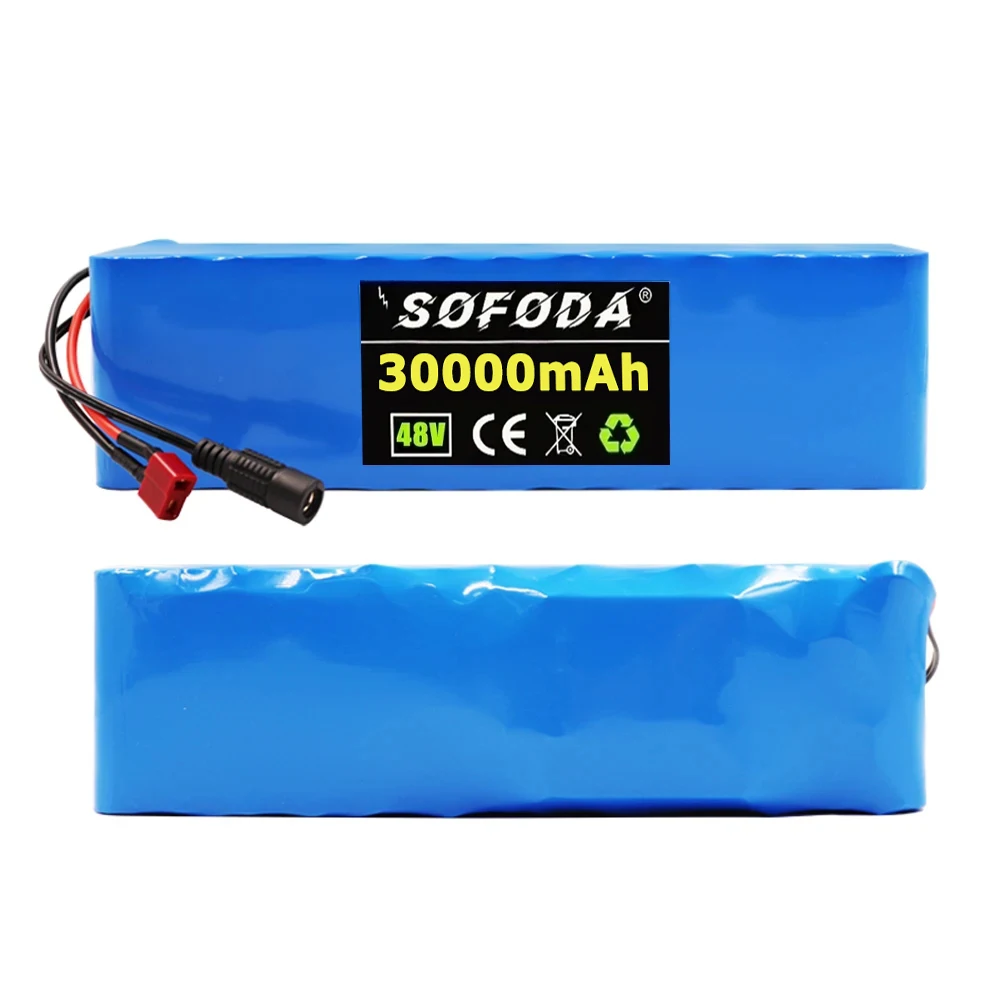 New 48V 30Ah 2000W 13S3P DC/T Lithium Ion Battery Pack Suitable for 48V motors with BMS+54.6V Charger