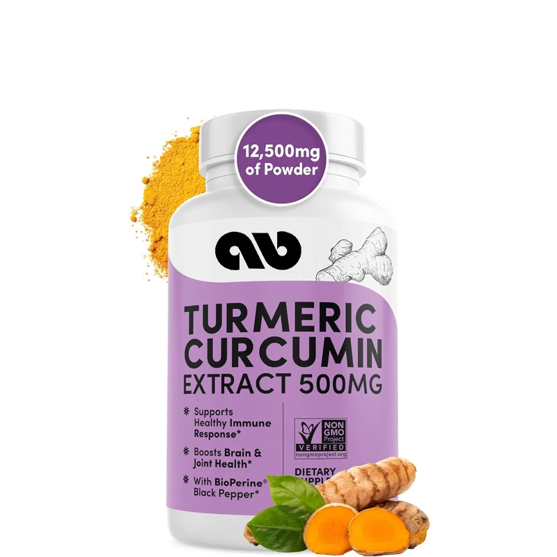 Curcumin und schwarzer Pfeffer-Curcumin 500mg Extrakt mit Curcumin-Curcumin-Ergänzung-60 Kapseln