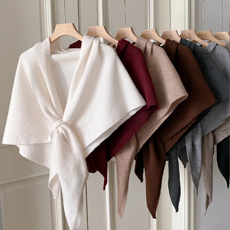 

New Design Thick Knitted Scarf for Women Fashion Winter Warm Cashmere Scarves Neckercheif Lady Korean Style Neck Tie Bandana