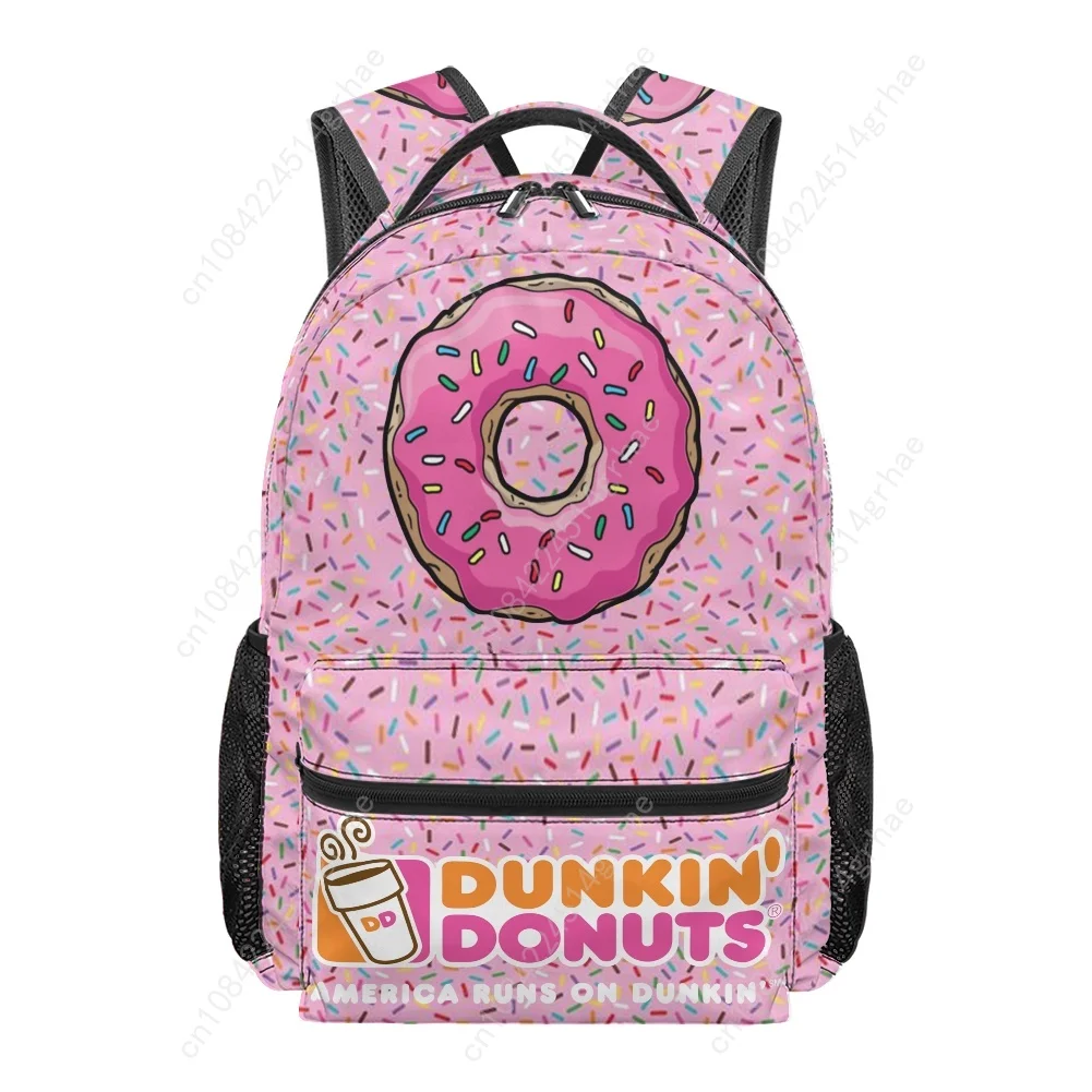 Dunkin' All-over Print Student Backpack Custom Casual Suitable for Travel and Camping Deez Nuts Lightweight, and Easy To Clean