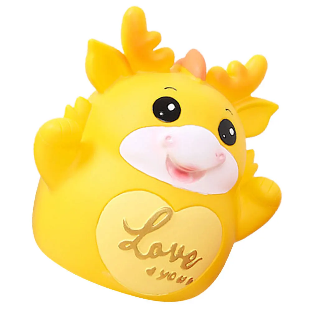 

Piggy Bank Vinyl Dragon Coin Saving Jar Desktop Decor Cartoon Money Storage Box Cartoon Piggy Bank