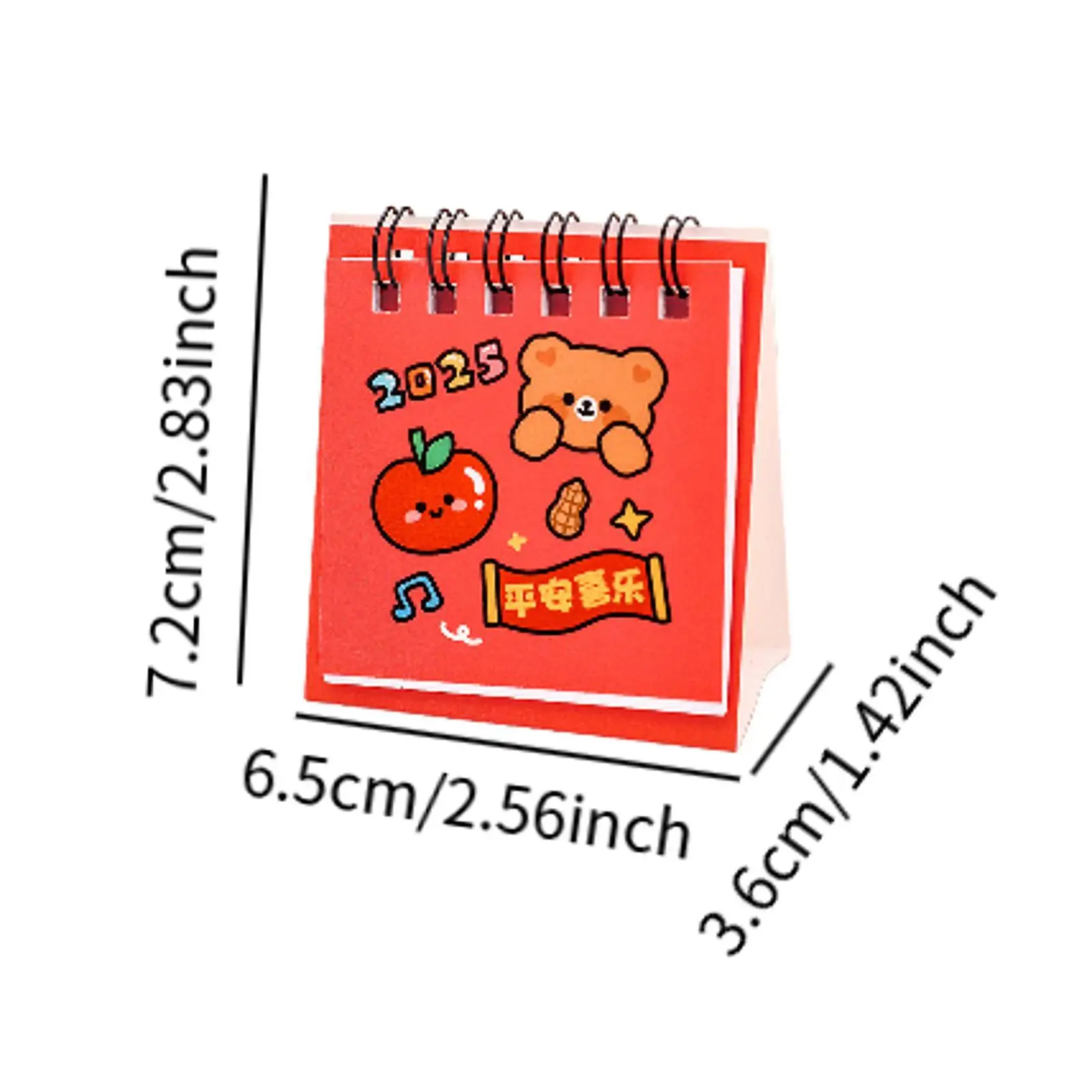 Calendrier de bureau debout 2025, Adorable calendrier à rabat pour bureau domestique