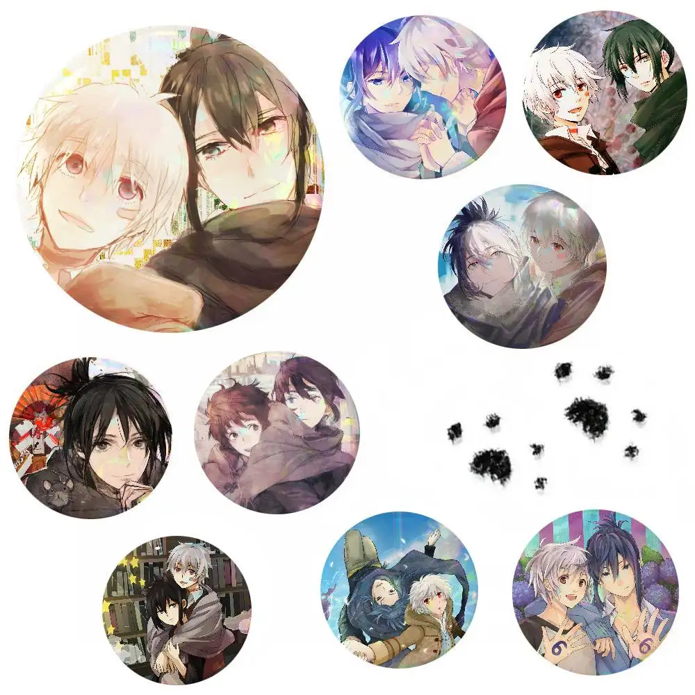 Anime NO.6 Round Badge Creative Brooch Clothing Backpack Accessories Lapel Pin