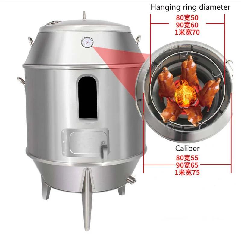 Carbon gas duck grill, stainless steel double-layer goose grill, chicken roaster, wall mounted stove