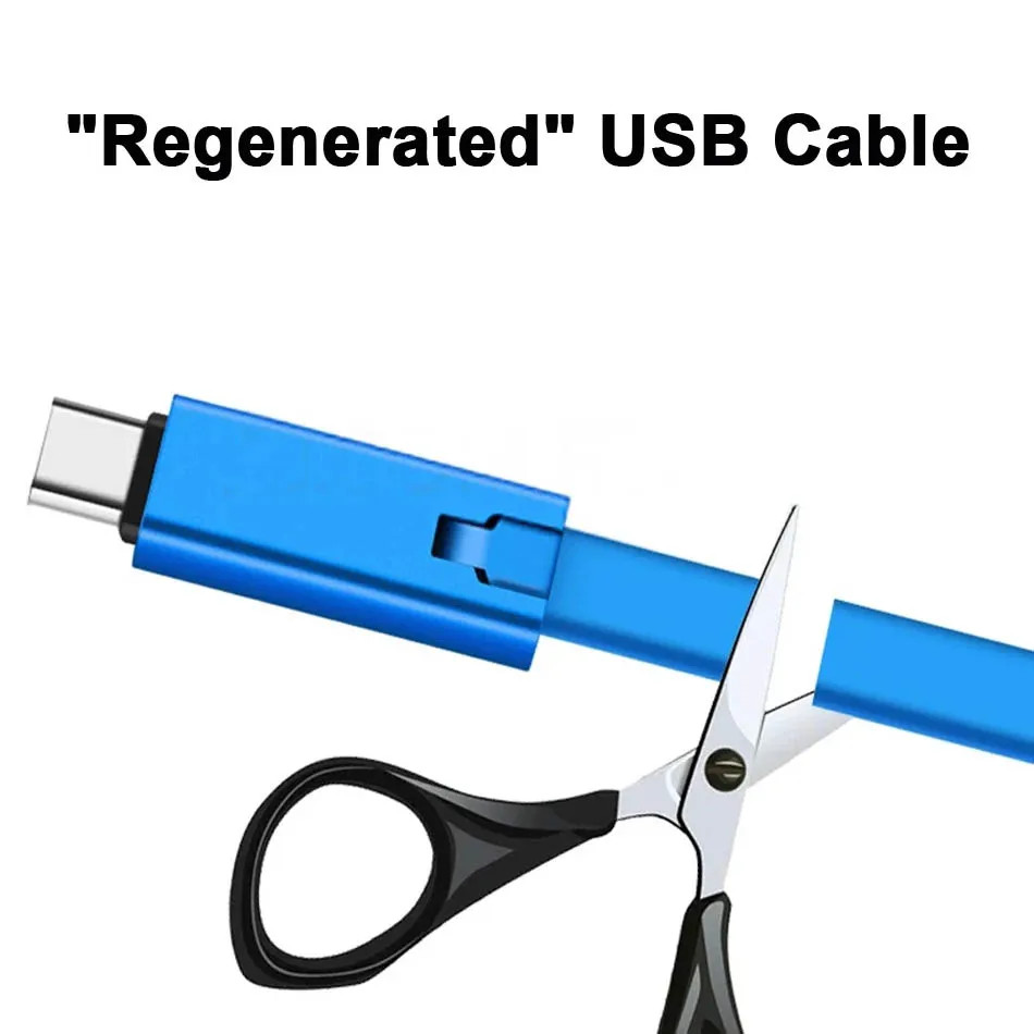 Regenerate Micro USB Cable Repairable USB Type C Cable Reused Fast Charger For IPhone12 11 7 Cord XS Max Redmi Note 7 Mi9 Wire